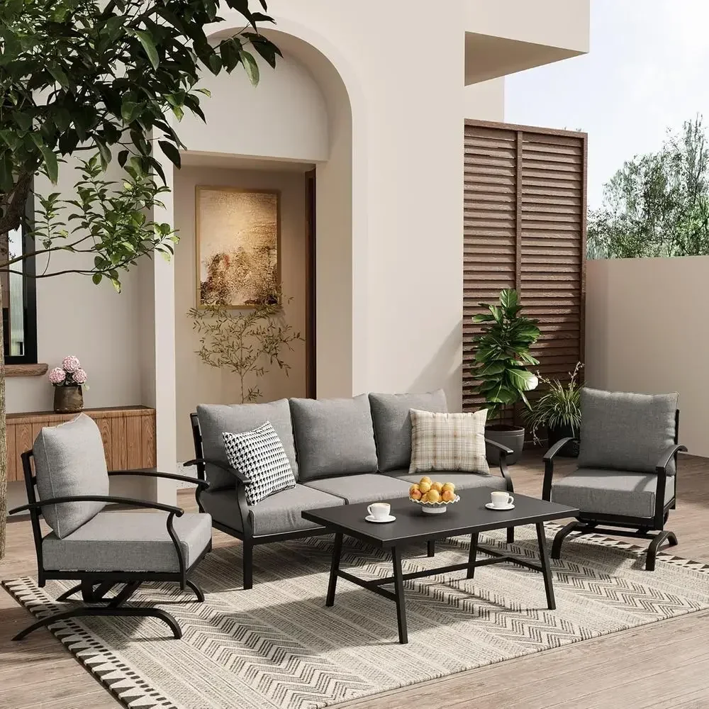 Grey Outdoor Metal Patio Furni - Outdoor Furniture Metal Chairs ulasan dan harga