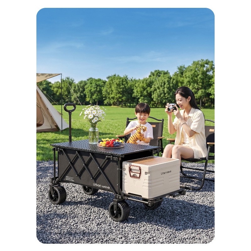 Folding Camping Wagon Cart Out - Outdoor Furniture Metal ulasan dan harga