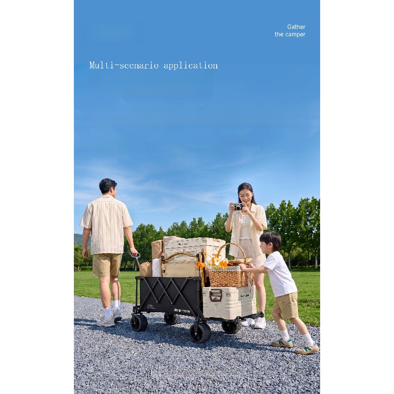 Folding Camping Wagon Cart Out - Outdoor Furniture Metal ulasan dan harga