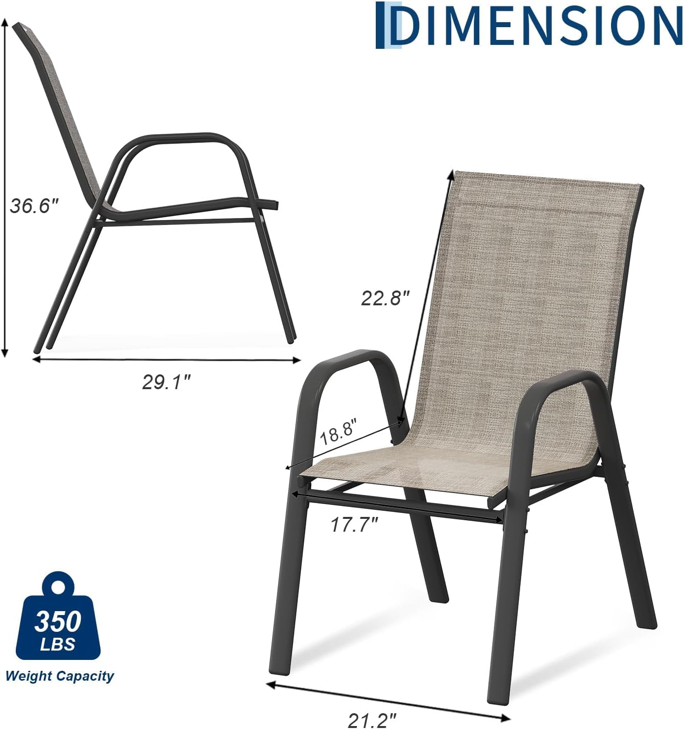 Patio Dining Chairs Set of 4,  - Outdoor Furniture Metal Chairs ulasan dan harga